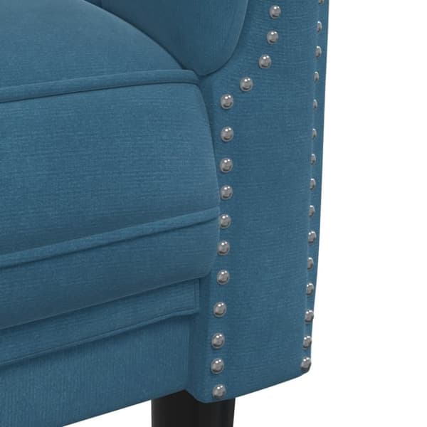 vidaXL Soffa 3-sits blå sammet