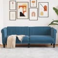 Miniatyrbild 2 av 10: vidaXL Soffa 3-sits blå sammet