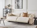 Miniatyrbillede 5 af 11: Sofa Beige Fløjl 2 Personers Elektrisk Biografsofa Recliner Designsofa med Justerbart Ryglæn og Fodskammel Filmsofa