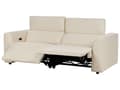Miniatyrbillede 10 af 11: Sofa Beige Fløjl 2 Personers Elektrisk Biografsofa Recliner Designsofa med Justerbart Ryglæn og Fodskammel Filmsofa