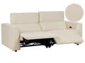 Miniatyrbillede 1 af 11: Sofa Beige Fløjl 2 Personers Elektrisk Biografsofa Recliner Designsofa med Justerbart Ryglæn og Fodskammel Filmsofa