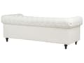 Miniatyrbillede 5 af 11: Chesterfield Sofa Off White Sorte Træben 3 Personers Bredt Tyk Polstret Stofsofa Knap Tuftet Venetiansk Barok stil Stue Indretning