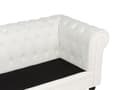 Miniatyrbillede 8 af 11: Chesterfield Sofa Off White Sorte Træben 3 Personers Bredt Tyk Polstret Stofsofa Knap Tuftet Venetiansk Barok stil Stue Indretning