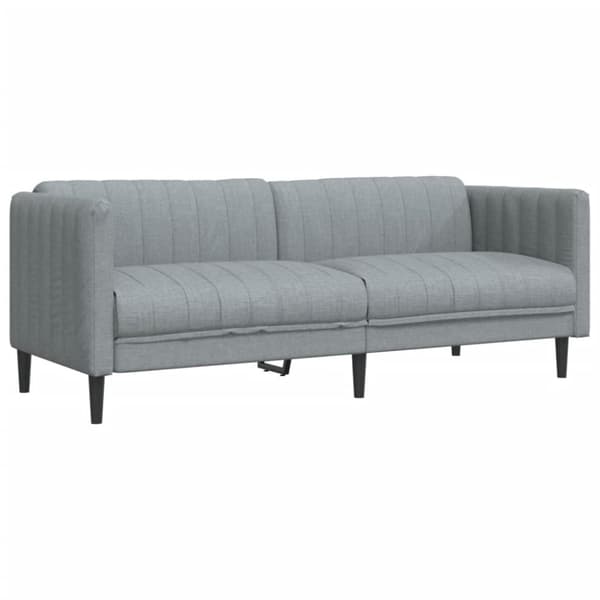 vidaXL sofasæt 3 dele stof lysegrå