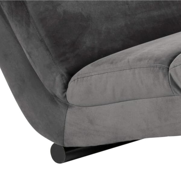 Slinky sjeselong velour grå.
