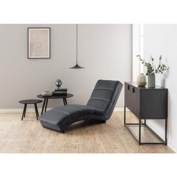 Slinky sjeselong velour grå.