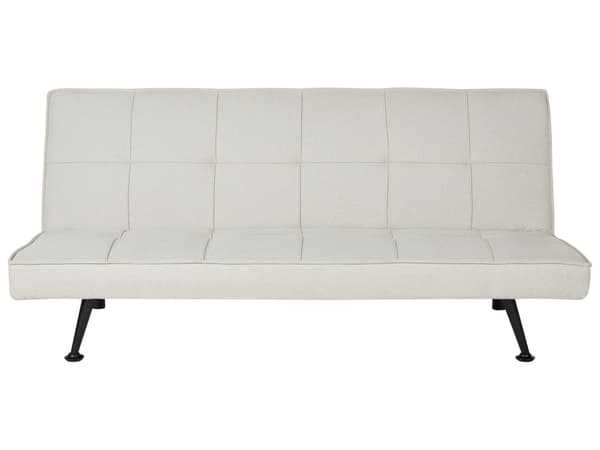Vuodesohva vaalea beige polyesteri kangas verhoilu 145 x 68 x 75 cm 3 hengelle käsinojaton moderni tyyli