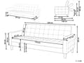Miniatyrbilde 3 av 11: Sovesofa Off-white Stoff 3-seter Chenille-tekstur Klikk-klakk-mekanisme Oppbevaringsrom Moderne design Sofa Stue