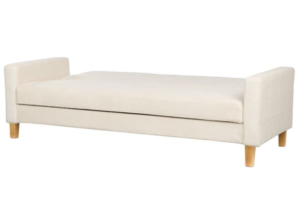 Sovesofa Off-white Stoff 3-seter Chenille-tekstur Klikk-klakk-mekanisme Oppbevaringsrom Moderne design Sofa Stue