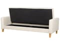 Miniatyrbilde 7 av 11: Sovesofa Off-white Stoff 3-seter Chenille-tekstur Klikk-klakk-mekanisme Oppbevaringsrom Moderne design Sofa Stue