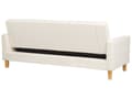 Miniatyrbilde 8 av 11: Sovesofa Off-white Stoff 3-seter Chenille-tekstur Klikk-klakk-mekanisme Oppbevaringsrom Moderne design Sofa Stue