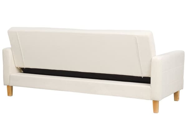 Sovesofa Off-white Stoff 3-seter Chenille-tekstur Klikk-klakk-mekanisme Oppbevaringsrom Moderne design Sofa Stue