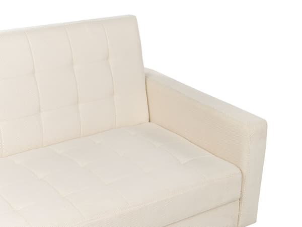 Sovesofa Off-white Stoff 3-seter Chenille-tekstur Klikk-klakk-mekanisme Oppbevaringsrom Moderne design Sofa Stue