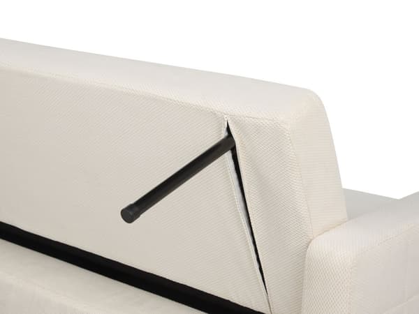 Sovesofa Off-white Stoff 3-seter Chenille-tekstur Klikk-klakk-mekanisme Oppbevaringsrom Moderne design Sofa Stue