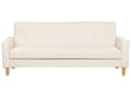 Miniatyrbilde 1 av 11: Sovesofa Off-white Stoff 3-seter Chenille-tekstur Klikk-klakk-mekanisme Oppbevaringsrom Moderne design Sofa Stue