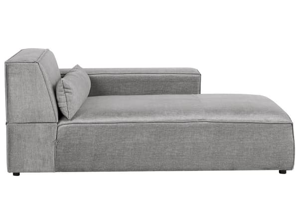 Hjørnesofa med Chaiselong Grå Polyester 2 Personers Sofa L Formet Dyb Sofahjørne Siddemøbel Blød Stofsofa Venstrevendt Modulsofa