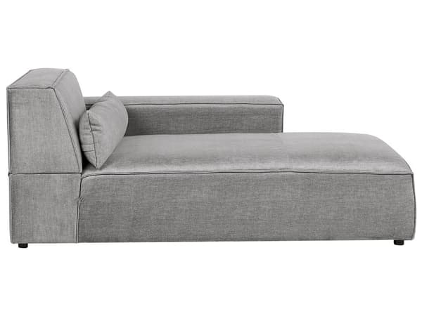 Hjørnesofa med Chaiselong Grå Polyester 2 Personers Sofa L Formet Dyb Sofahjørne Siddemøbel Blød Stofsofa Venstrevendt Modulsofa