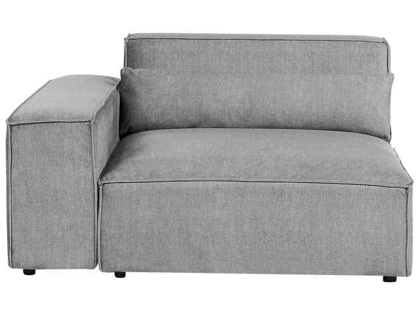 Hjørnesofa med Chaiselong Grå Polyester 2 Personers Sofa L Formet Dyb Sofahjørne Siddemøbel Blød Stofsofa Venstrevendt Modulsofa