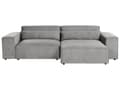 Miniatyrbillede 1 af 11: Hjørnesofa med Chaiselong Grå Polyester 2 Personers Sofa L Formet Dyb Sofahjørne Siddemøbel Blød Stofsofa Venstrevendt Modulsofa