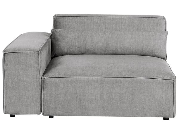 Hjørnestol Grå Polyester Hjørnemodul uden Armlæn Moderne Stue Indretning Høj Kvalitet
