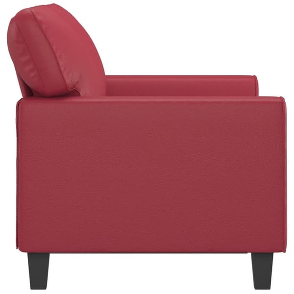 vidaXL 2-personers sofa 120 cm kunstlæder vinrød