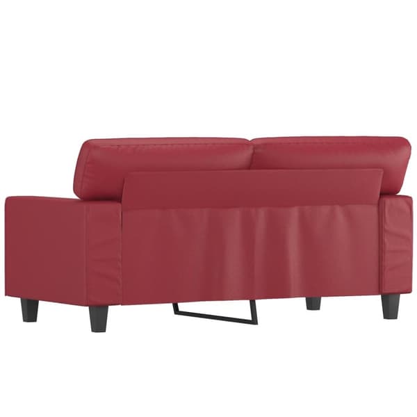 vidaXL 2-personers sofa 120 cm kunstlæder vinrød