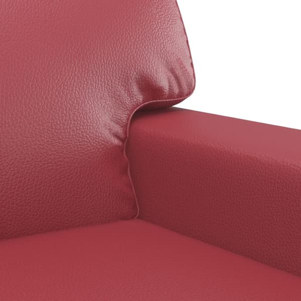 vidaXL 2-personers sofa 120 cm kunstlæder vinrød