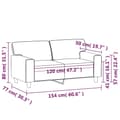 Miniatyrbillede 7 af 8: vidaXL 2-personers sofa 120 cm kunstlæder vinrød