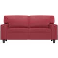 Miniatyrbillede 2 af 8: vidaXL 2-personers sofa 120 cm kunstlæder vinrød