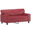Miniatyrbillede 1 af 8: vidaXL 2-personers sofa 120 cm kunstlæder vinrød