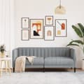 Miniatyrbillede 2 af 9: vidaXL 2-personers sofa stof lysegrå