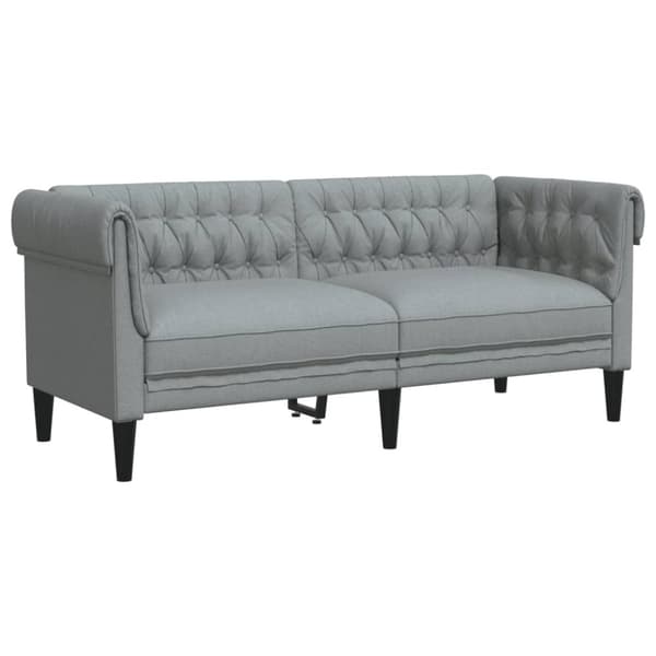 vidaXL sofasæt 3 dele stof lysegrå