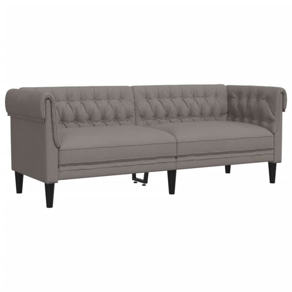 vidaXL sofasæt 3 dele stof gråbrun