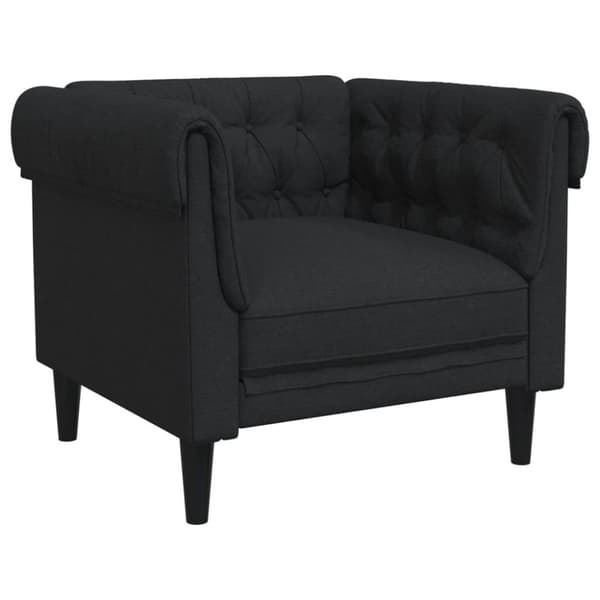 vidaXL sofasæt 3 dele stof sort
