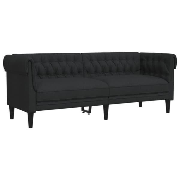 vidaXL sofasæt 3 dele stof sort