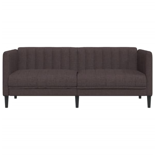 vidaXL Soffa 2-sits mörkbrun tyg