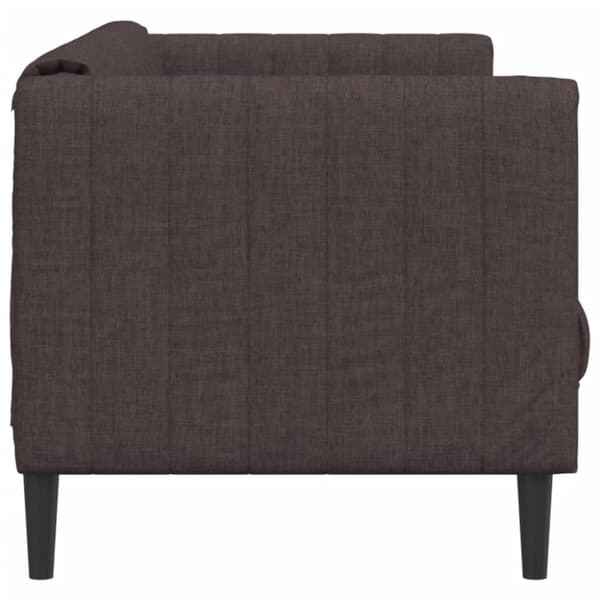 vidaXL Soffa 2-sits mörkbrun tyg
