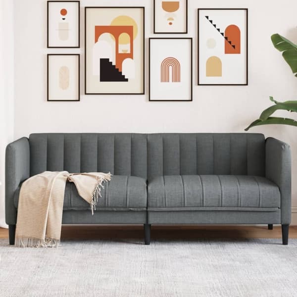 vidaXL 2-personers sofa stof mørkegrå