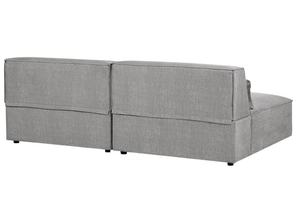 Modulsofa Grå Polyester 2 Personers Designer Blød Moderne Flyder Sofa uden Armlæn Stue Indretning Høj Kvalitet Stofsofa