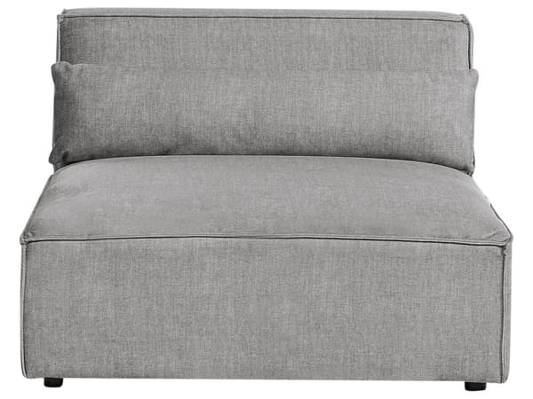 Modulsofa Grå Polyester 2 Personers Designer Blød Moderne Flyder Sofa uden Armlæn Stue Indretning Høj Kvalitet Stofsofa