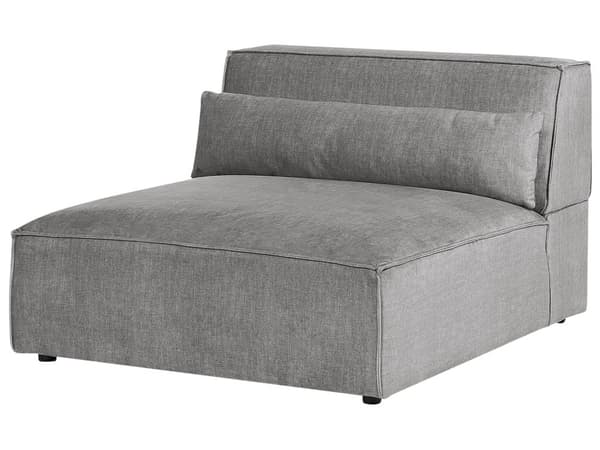 Modulsofa Grå Polyester 2 Personers Designer Blød Moderne Flyder Sofa uden Armlæn Stue Indretning Høj Kvalitet Stofsofa