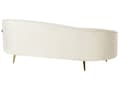 Pikkukuva 5 / 10: Sohva beige sametti 3 hengelle kultaiset metallijalat retro-tyyli glamour-tyyli