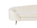 Pikkukuva 6 / 10: Sohva beige sametti 3 hengelle kultaiset metallijalat retro-tyyli glamour-tyyli