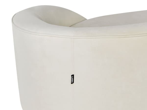 Sohva beige sametti 3 hengelle kultaiset metallijalat retro-tyyli glamour-tyyli