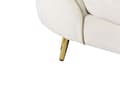 Pikkukuva 10 / 10: Sohva beige sametti 3 hengelle kultaiset metallijalat retro-tyyli glamour-tyyli