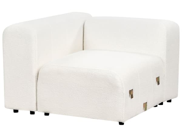 Modulsofa Hvid Boucle 2 Personers Designer Blød Moderne Flyder Sofa Lav Ryg Stue Indretning Høj Kvalitet Stofsofa