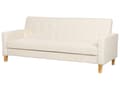 Miniatyrbillede 5 af 11: Sovesofa Off White Polyester 3 Personers Moderne Blød Sofaseng med Opbevaring Udtræk Designsofa til Værelse Stofsofa med Armlæn