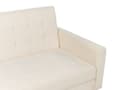 Miniatyrbillede 10 af 11: Sovesofa Off White Polyester 3 Personers Moderne Blød Sofaseng med Opbevaring Udtræk Designsofa til Værelse Stofsofa med Armlæn