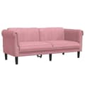 Miniatyrbillede 3 af 10: vidaXL 2-personers sofa velour lyserød
