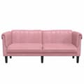 Miniatyrbillede 5 af 10: vidaXL 2-personers sofa velour lyserød